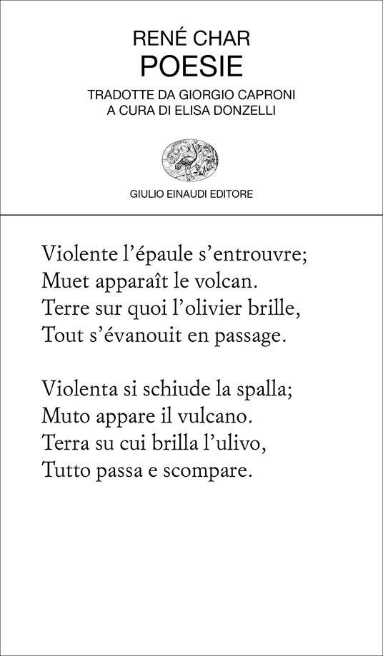 Poesie. Testo francese a fronte - René Char,Elisa Donzelli,Giorgio Caproni - ebook