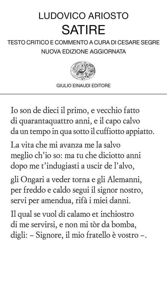 Satire - Ludovico Ariosto,Cesare Segre - ebook