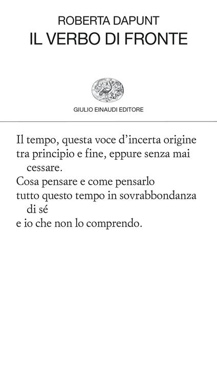 Il verbo di fronte - Roberta Dapunt - ebook
