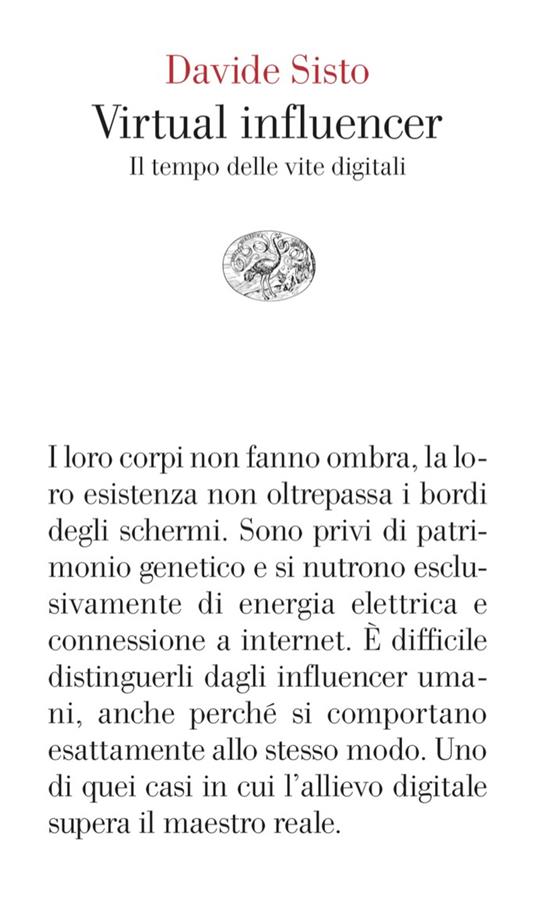 Virtual influencer. Il tempo delle vite digitali - Davide Sisto - ebook