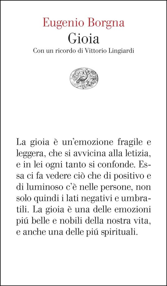 Gioia. Con un ricordo di Vittorio Lingiardi - Eugenio Borgna - ebook