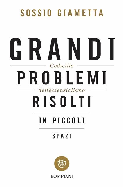 Grandi problemi risolti in piccoli spazi. Codicillo dell'essenzialismo - Sossio Giametta - ebook