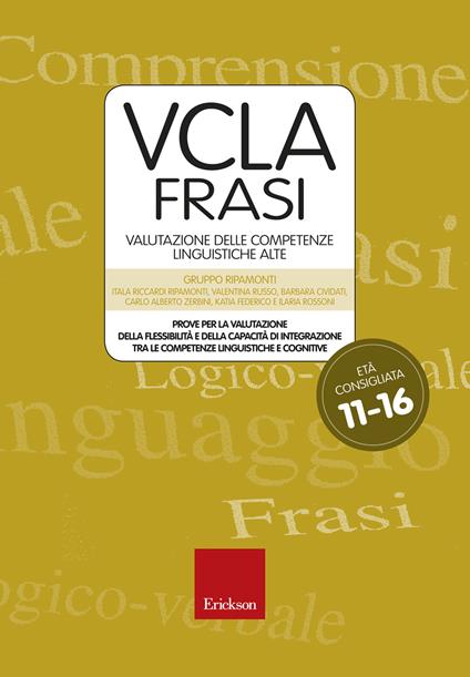 VCLA-Frasi. Valutazione delle competenze linguistiche alte. Con CD-ROM - copertina