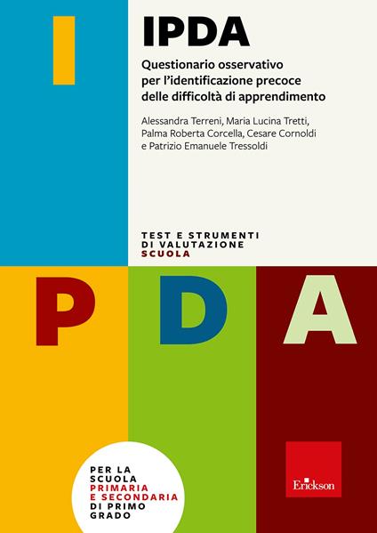 IPDA. Questionario osservativo per l'identificazione precoce delle difficoltà di apprendimento - copertina