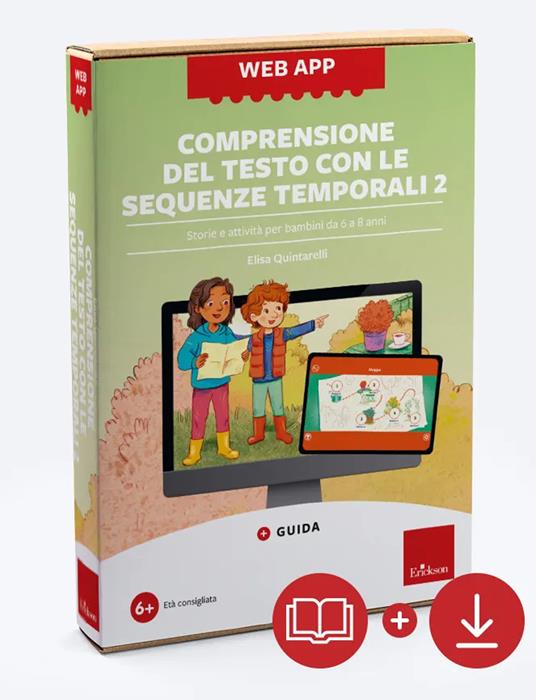 Comprensione del testo con le sequenze temporali. Storie e attività per bambini da 6 a 8 anni. Con web app. Vol. 2 - Elisa Quintarelli - copertina