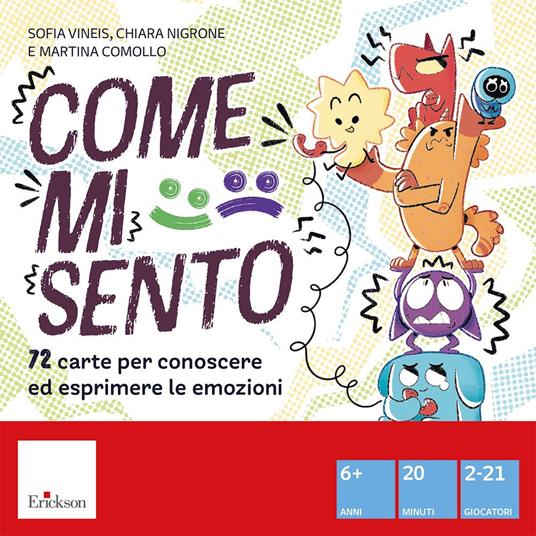 Come mi sento. 72 carte per conoscere ed esprimere le emozioni. Con Libro rilegato - Sofia Vineis,Chiara Nigrone,Martina Comollo - copertina