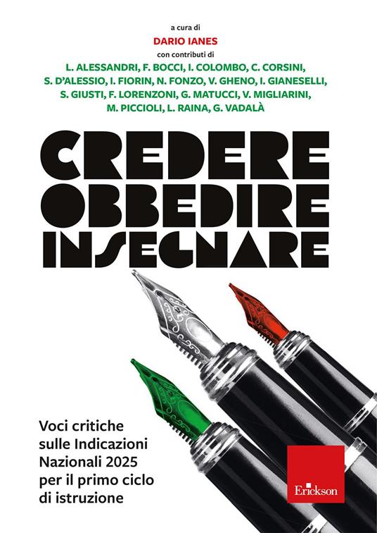 Credere obbedire insegnare. Voci critiche sulle Indicazioni Nazionali 2025 per il primo ciclo di istruzione - copertina