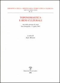 Toponomastica e beni culturali - copertina