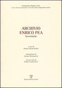 Archivio Enrico Pea. Inventario - copertina