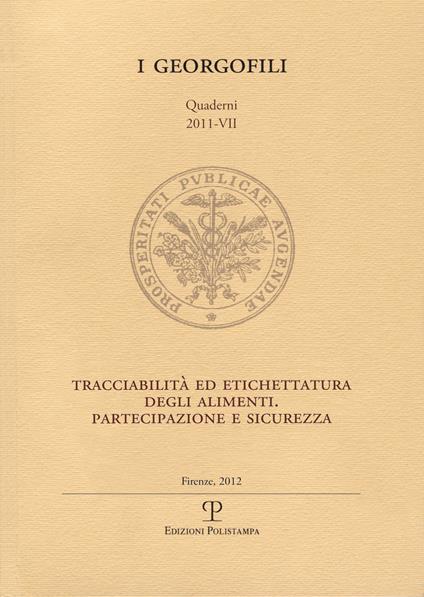Tracciabilità ed etichettatura degli alimenti. Partecipazione e sicurezza - copertina