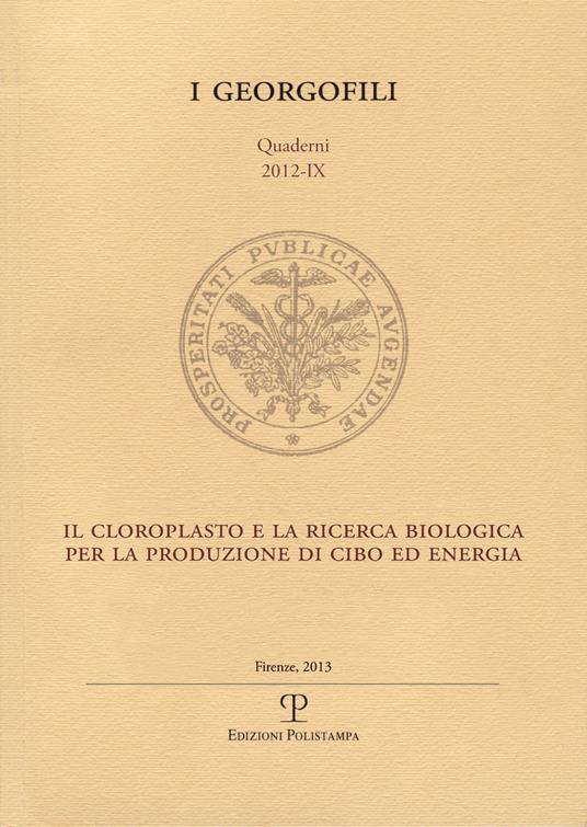 Il cloroplasto e la ricerca biologica per la produzione di cibo ed energia - copertina