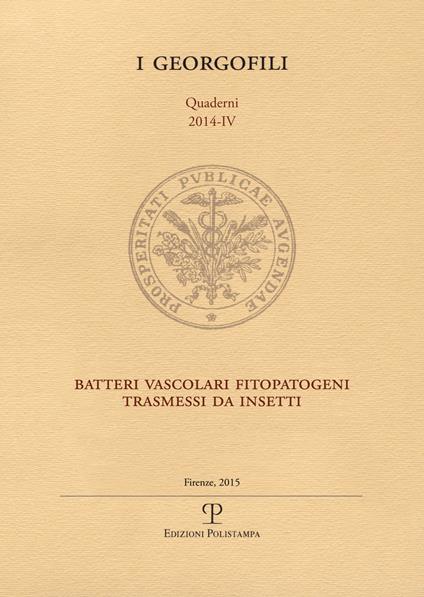 Batteri vascolari fitopatogeni trasmessi da insetti - copertina