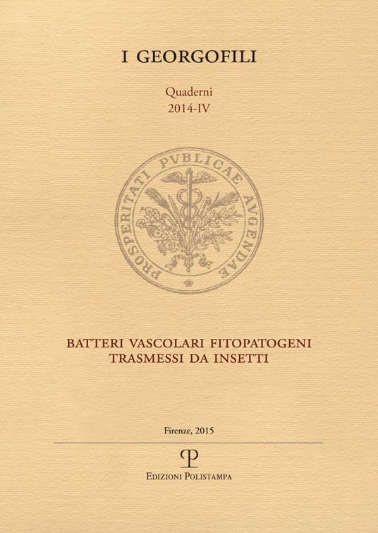 Batteri vascolari fitopatogeni trasmessi da insetti - copertina