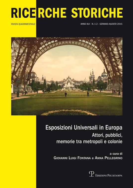 Ricerche storiche (2015). Vol. 1 - copertina