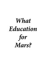 What education for Mars? Ediz. italiana