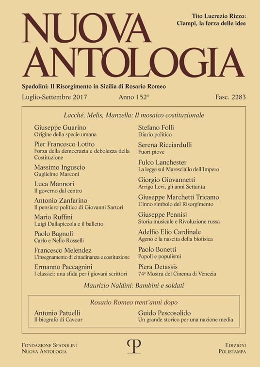 Nuova antologia (2017). Vol. 3: Luglio-Settembre. - copertina