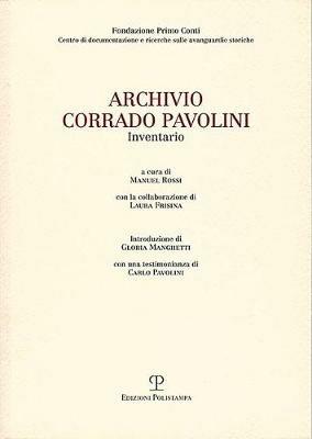 Archivio Corrado Pavolini. Inventario - copertina