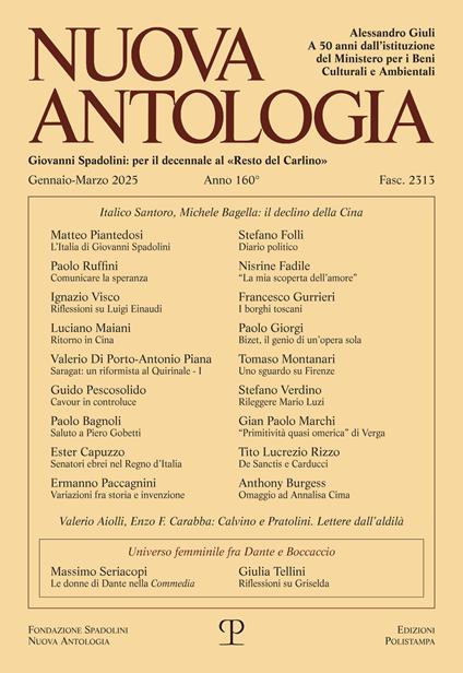 Nuova antologia (2025). Vol. 160 - copertina