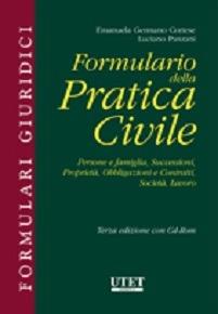Formulario della pratica civile. Persone e famiglia, successioni, proprietà, obbligazioni e contratti, società, lavoro. Con CD-ROM - Luciano Panzani,Emanuela Germano Cortese - copertina