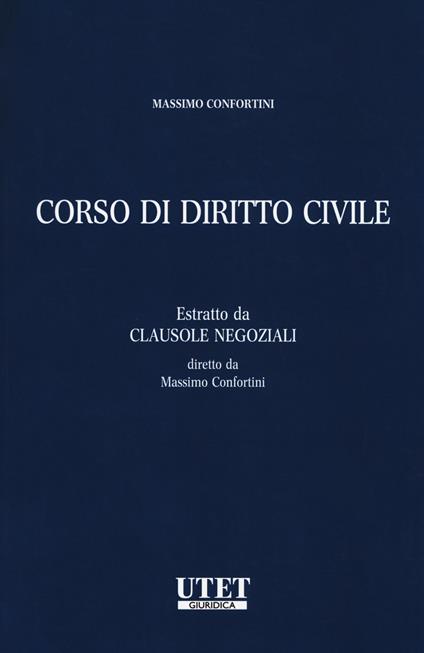 Corso di diritto civile - Massimo Confortini - copertina