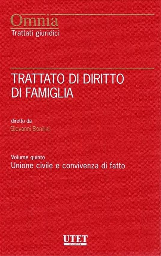 Trattato di diritto di famiglia. Vol. 5: Unione civile e convivenza di fatto - Giovanni Bonilini - copertina