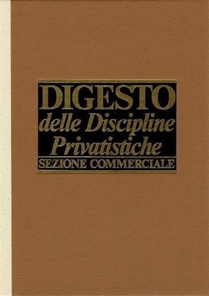 Digesto delle discipline privatistiche. Sezione commerciale. Aggiornamento. Vol. 8 - copertina