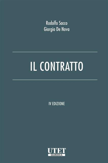 Il contratto - Giorgio De Nova,Rodolfo Sacco - ebook