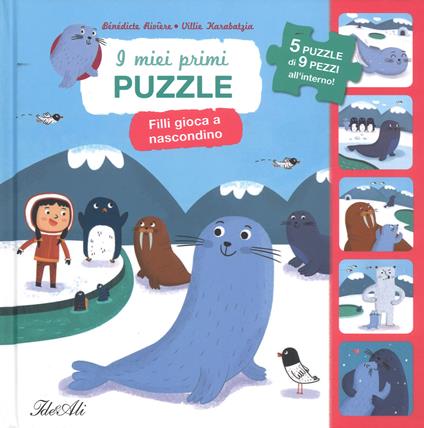 Filli gioca a nascondino. I miei primi puzzle. Ediz. a colori - Bénédicte Rivière,Villie Karabatzia - copertina