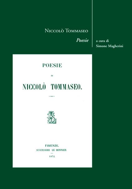 Poesie - Niccolò Tommaseo - copertina