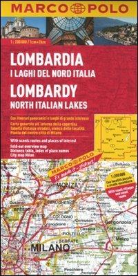 Lombardia, i laghi del Nord Italia 1:200.000. Ediz. multilingue - copertina
