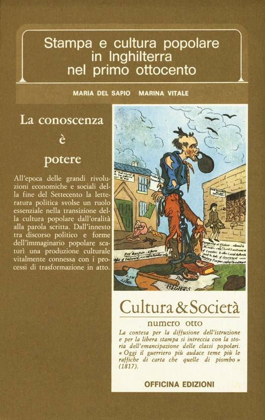 Stampa e cultura popolare in Inghilterra nel primo Ottocento - Maria Del Sapio Garbero,Marina Vitale - copertina