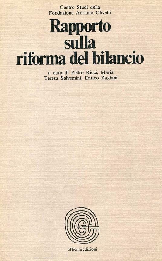 Rapporto sulla riforma del bilancio - copertina