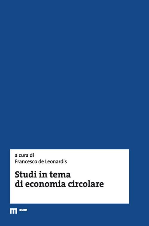 Studi in tema di economia circolare - copertina