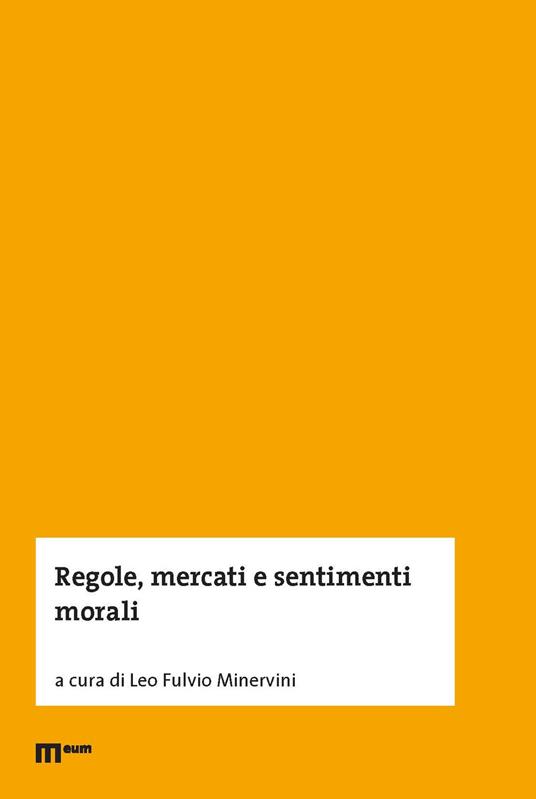 Regole, mercati e sentimenti morali - copertina