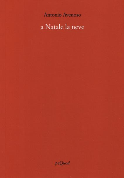 A Natale la neve - Antonio Avenoso - copertina