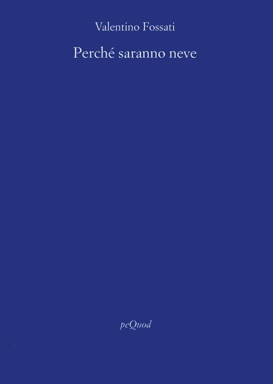 Perché saranno neve - Valentino Fossati - copertina