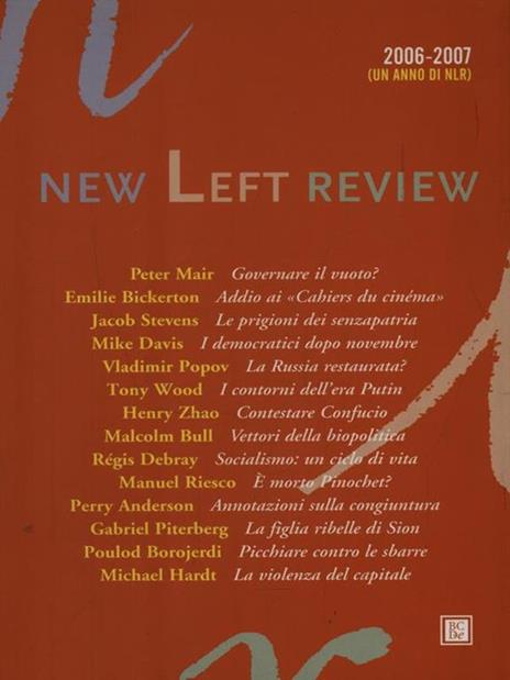 Un anno di New Left Review 2006-2007 - copertina