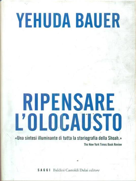 Ripensare l'olocausto - Yehuda Bauer - copertina