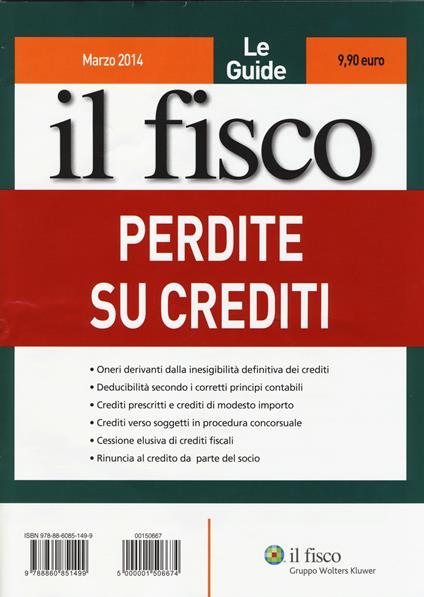 Le guide il fisco (2014). Vol. 3: Perdite su crediti - copertina