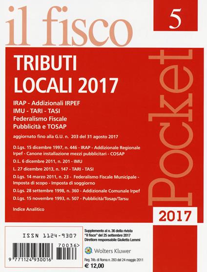 Tributi locali 2017 - copertina