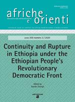 Afriche e Orienti (2020). Vol. 2: Continuity and rupture in Ethiopia under the ethiopian peoples' revolutionary democratic front