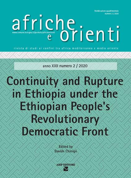 Afriche e Orienti (2020). Vol. 2: Continuity and rupture in Ethiopia under the ethiopian peoples' revolutionary democratic front - copertina