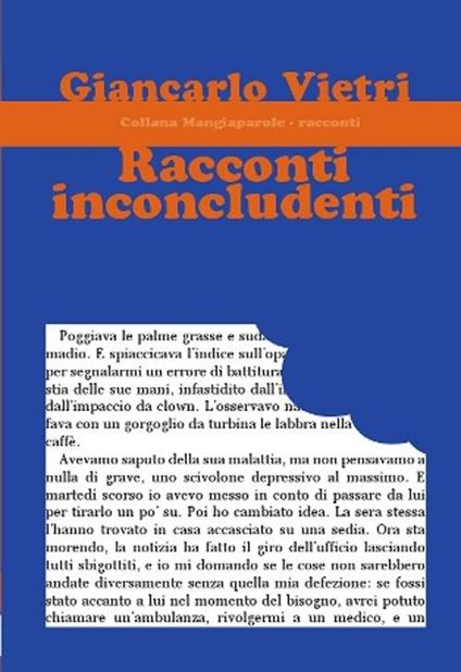 Racconti inconcludenti - Giancarlo Vietri - copertina