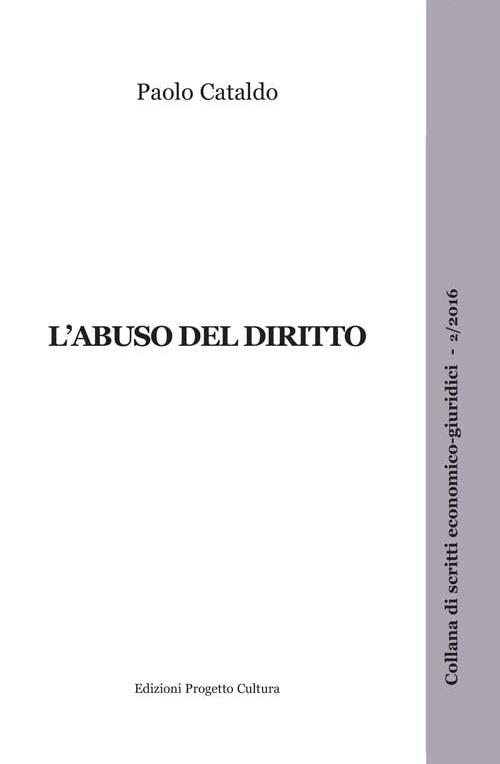 L'abuso del diritto - Paolo Cataldo - copertina