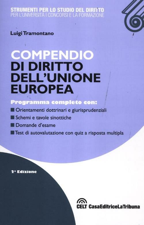 Compendio di diritto dell'Unione Europea - Luigi Tramontano - copertina