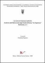 Carte di Antonio Labriola. Archivio dell'Università di Roma «la Sapienza»
