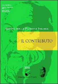 Il contributo (2011). Vol. 1 - Teresa Serra - copertina
