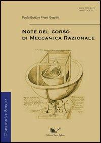 Note del corso di Meccanica Razionale - Paolo Buttà,Piero Negrini - copertina