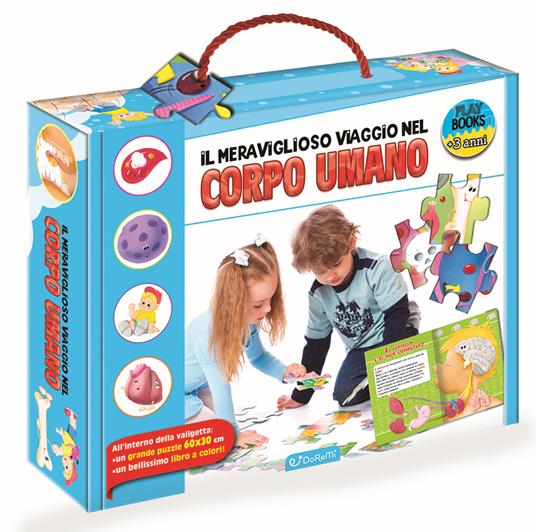 Il meraviglioso viaggio nel corpo umano. Play books. Ediz. a colori. Con puzzle - copertina