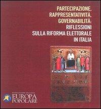 Partecipazione, rappresentatività, governabilità. Riflessioni sulla riforma elettorale in Italia - copertina